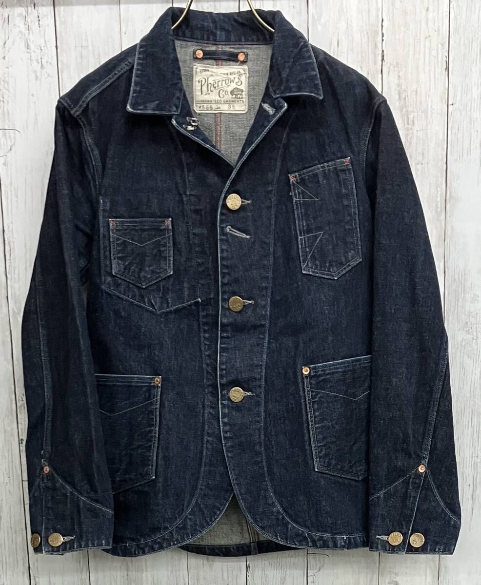 PHERROW'S lot.555 デニムカバーオール ジャケット フェローズ size36