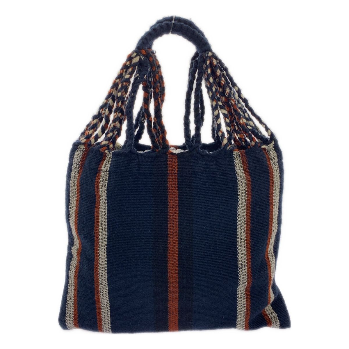 MARNI マルニ ストライプ ミニ ハンモックバッグ ネイビー レディース