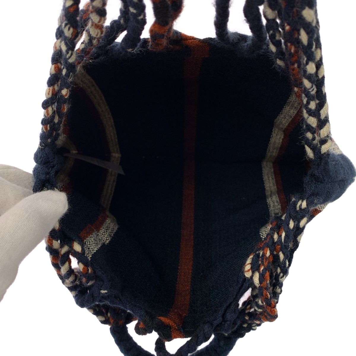  MARNI マルニ ストライプ ミニ ハンモックバッグ ネイビー レディース その他 バッグ