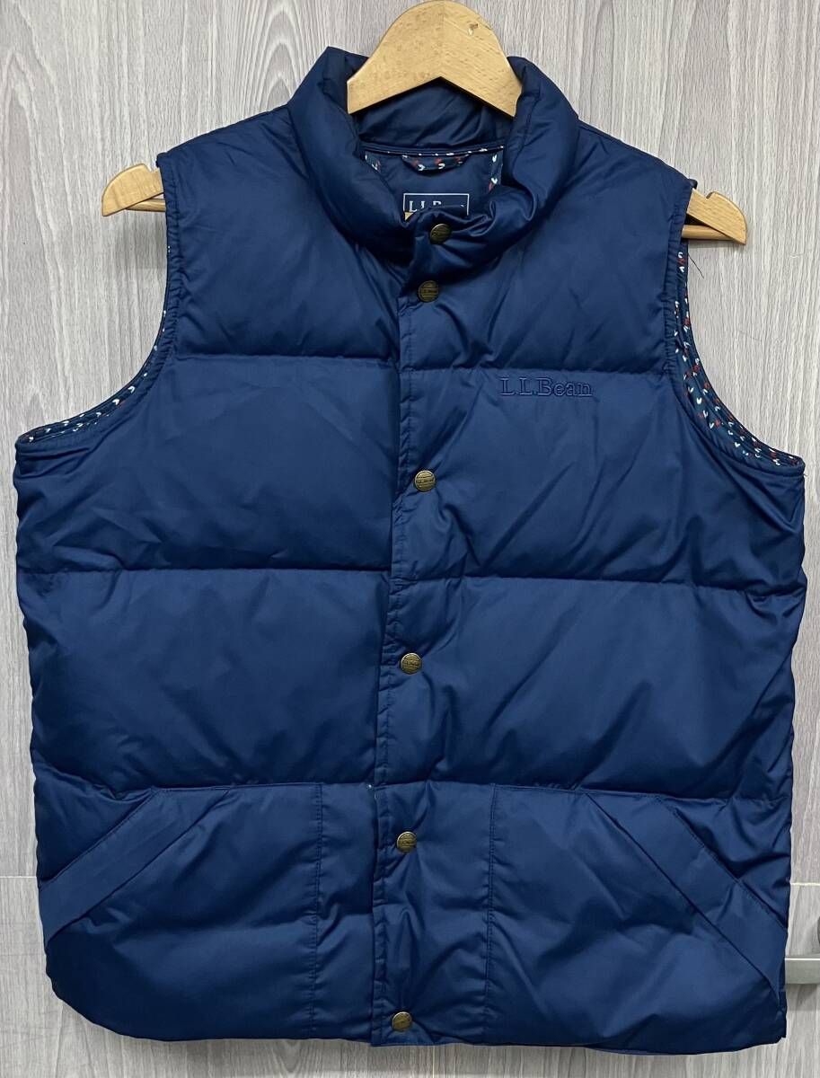 ネイビー L.L.BEAN／エルエルビーン／518219／ダウンベスト／XL
