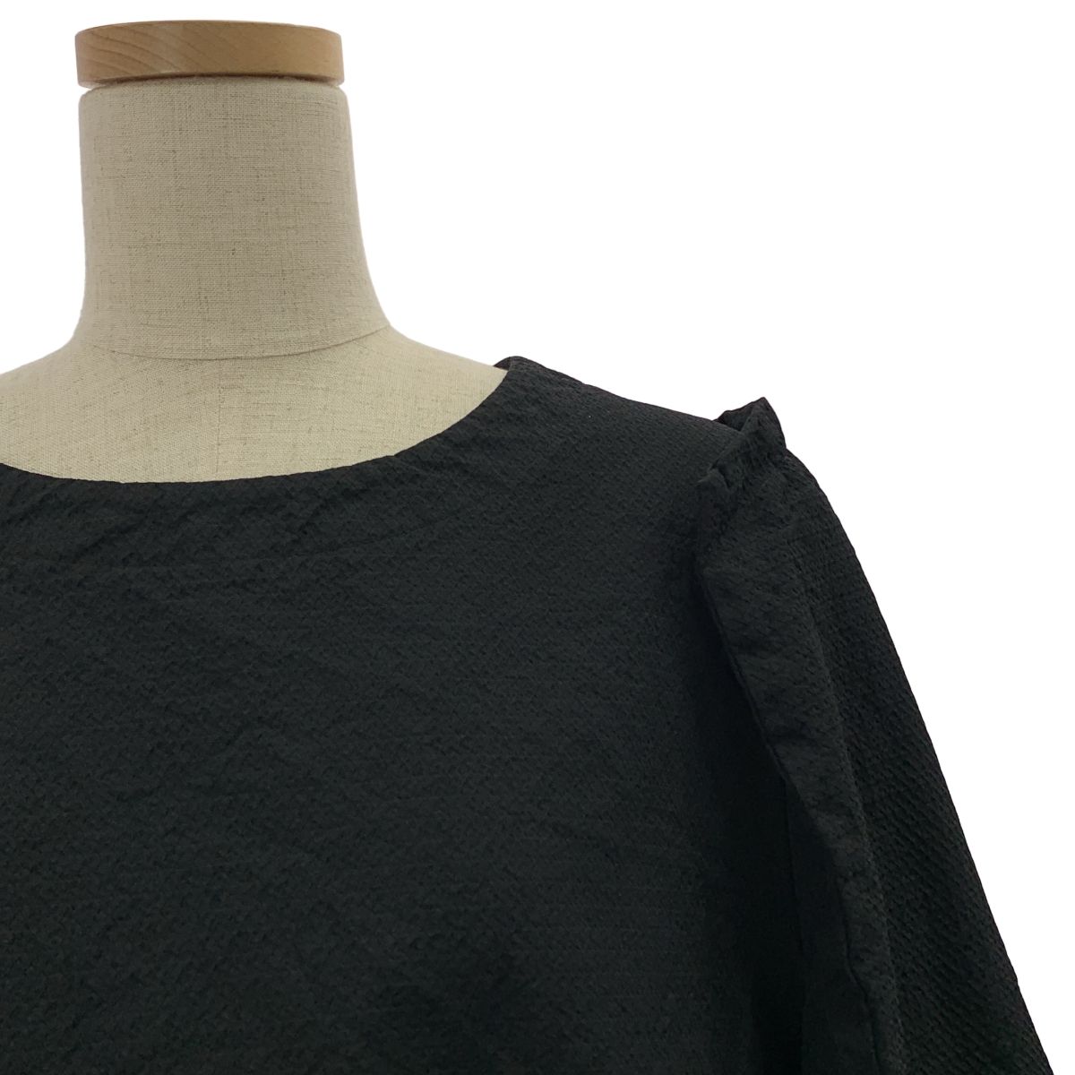 COMME des GARCONS コムコム 2025 AW ワイドスリーブ ラウンド ボリューム プルオーバー ワンピース S ブラック レディース