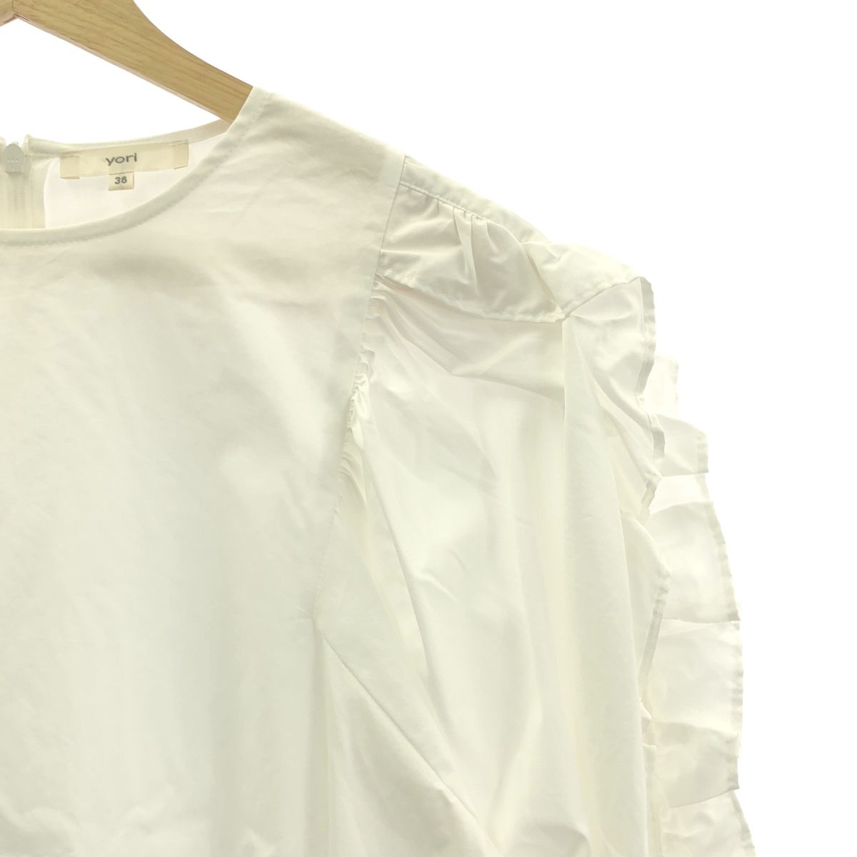 yori / ヨリ | コットン フリルスリーブ ブラウス シャツ | 36