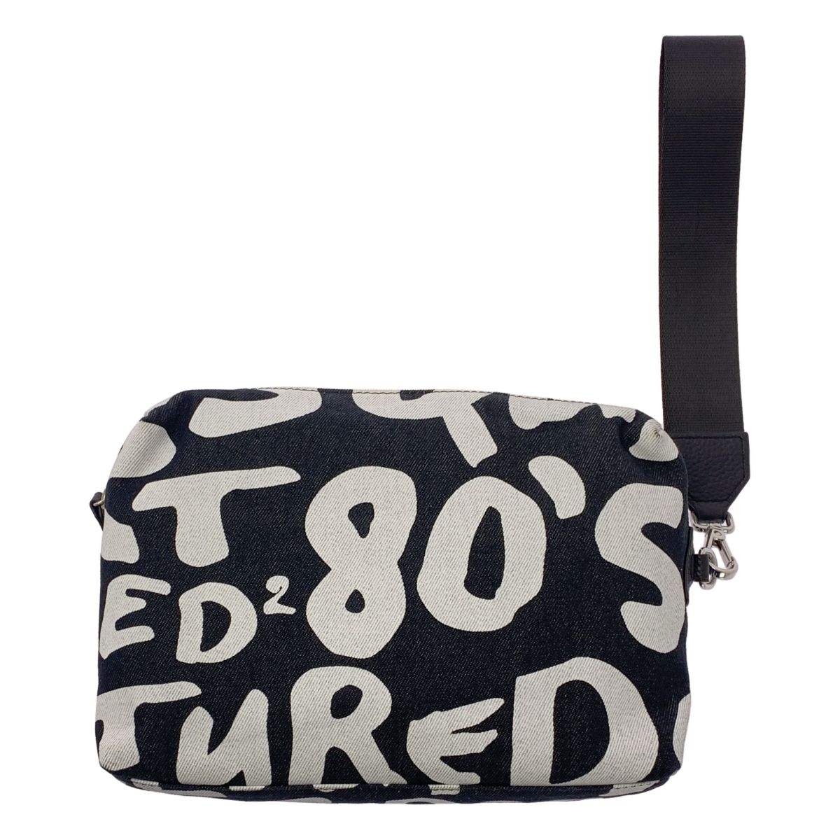 ディースクエアード D 2 POP 80 s CLUTCH クラッチバッグ インディゴ ホワイト メンズ