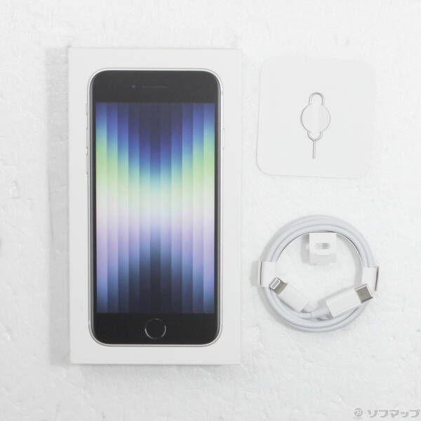 中古品〕 iPhone SE 第3世代 128GB スターライト MMYG3J／A SIMフリー