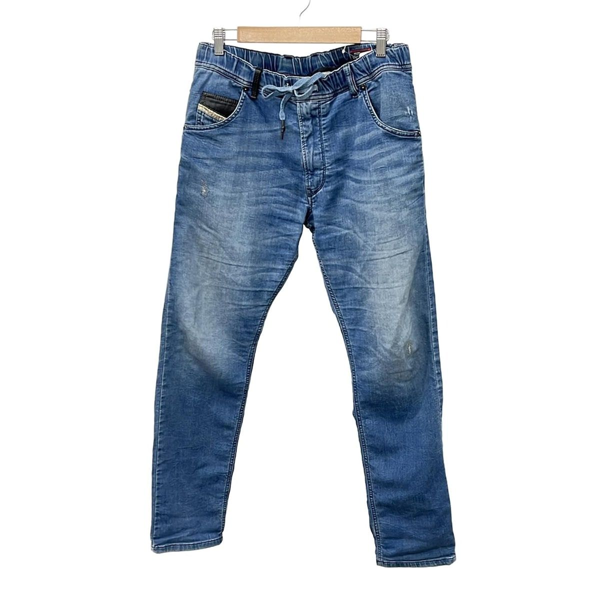 DIESEL (ディーゼル) ウエストゴム ダメージ加工 テーパード ジョグ 