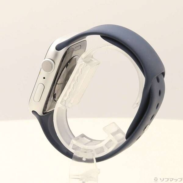 〔 品〕 Apple Watch Series 9 GPS 45 mm シルバーアルミニウムケース ストームブルースポーツバンド 196