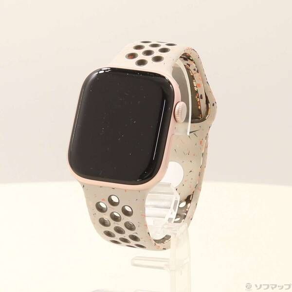 〔 品〕 Apple Watch Series 10 GPS Cellular 42 mm ローズゴールドアルミニウムケース デザートストーンNikeスポーツバンド 352