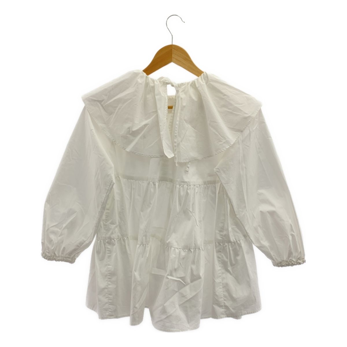 yori / ヨリ | コットン フリル ブラウス | F | ホワイト | レディース