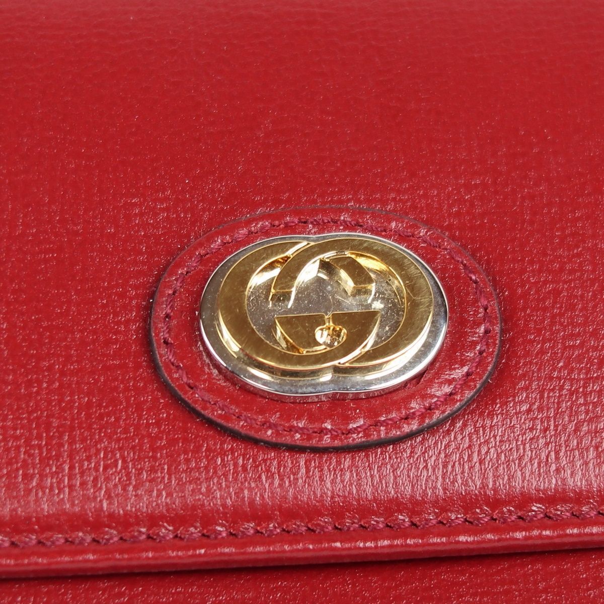  GUCCI グッチ ニューブリット レッドレザー 二つ折り長財布 598531 RD 7 長財布 小物