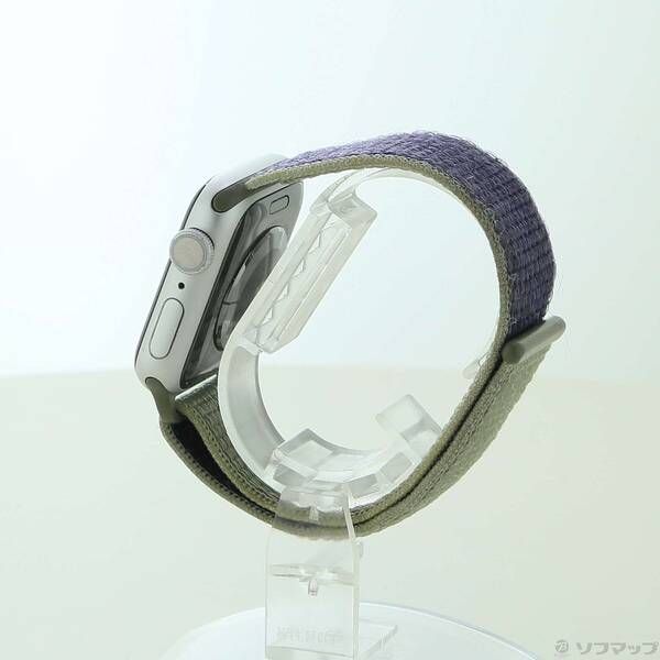 〔 品〕 Apple Watch Series 5 GPS 40 mm シルバーアルミニウムケース カーキスポーツループ 377