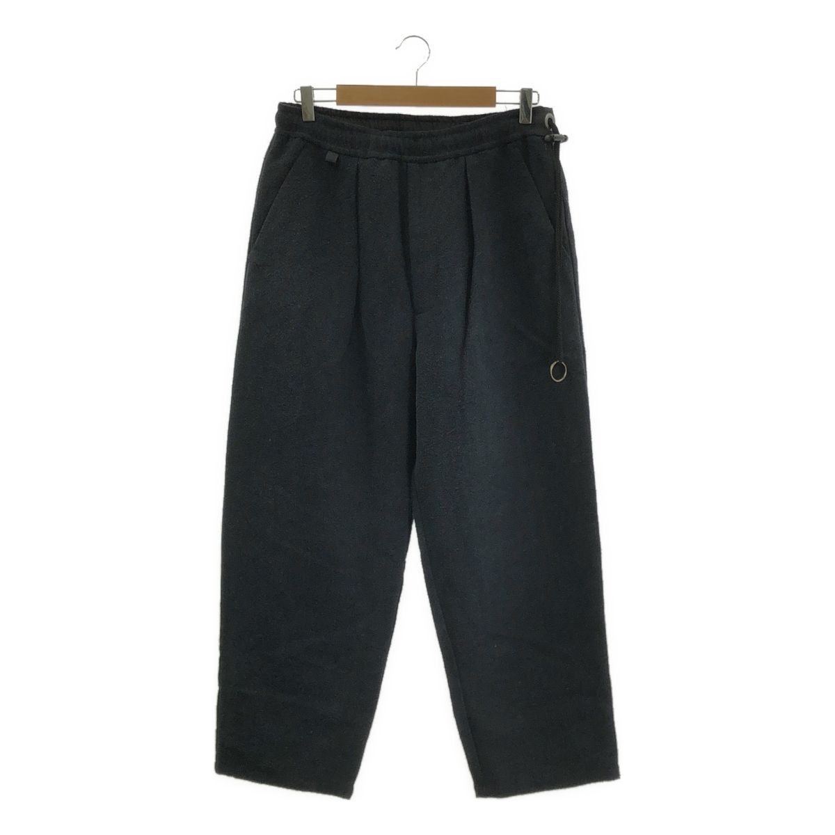 【美品】  barbell object / バーベル オブジェクト | 2025SS | ドローストリング スラックス パンツ/ bo-04p07 | 1 | black | メンズ 美品】 barbell object / バーベル オブジェクト | 2025SS | ドロー