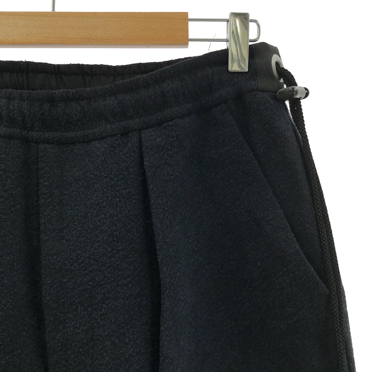 【美品】  barbell object / バーベル オブジェクト | 2025SS | ドローストリング スラックス パンツ/ bo-04p07 | 1 | black | メンズ 美品】 barbell object / バーベル オブジェクト | 2025SS | ドロー