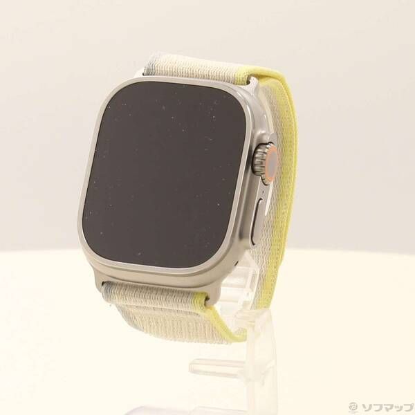 〔 品〕 Apple Watch Ultra GPS Cellular 49 mm チタニウムケース イエロー ベージュトレイルループ 198