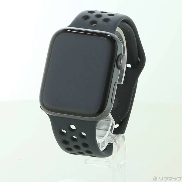 〔 品〕 Apple Watch SE 第1世代 Nike GPS 44 mm スペースグレイアルミニウムケース アンスラサイト ブラックNikeスポーツバンド 377