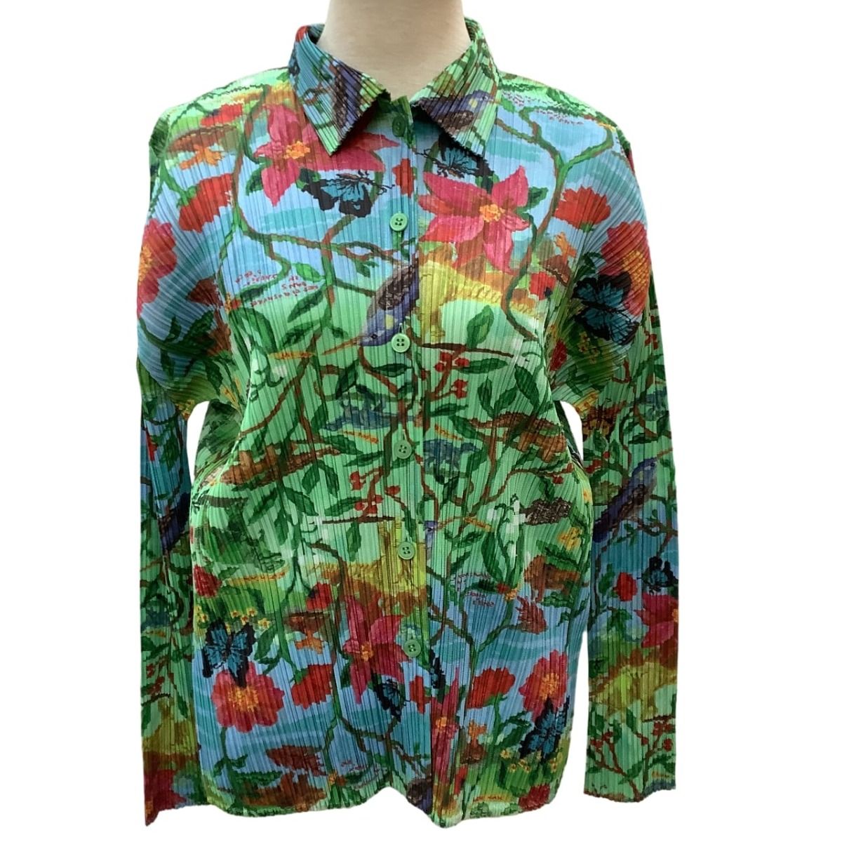 プリーツプリーズ 黄緑 テーラードジャケット サイズ3 プリーツプリーズ 黄緑 テーラードジャケット サイズ3 プリーツ