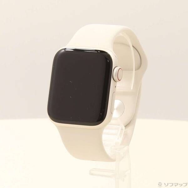 〔 品〕 Apple Watch SE 第2世代 GPS Cellular 40 mm スターライトアルミニウムケース スターライトスポーツバンド 352