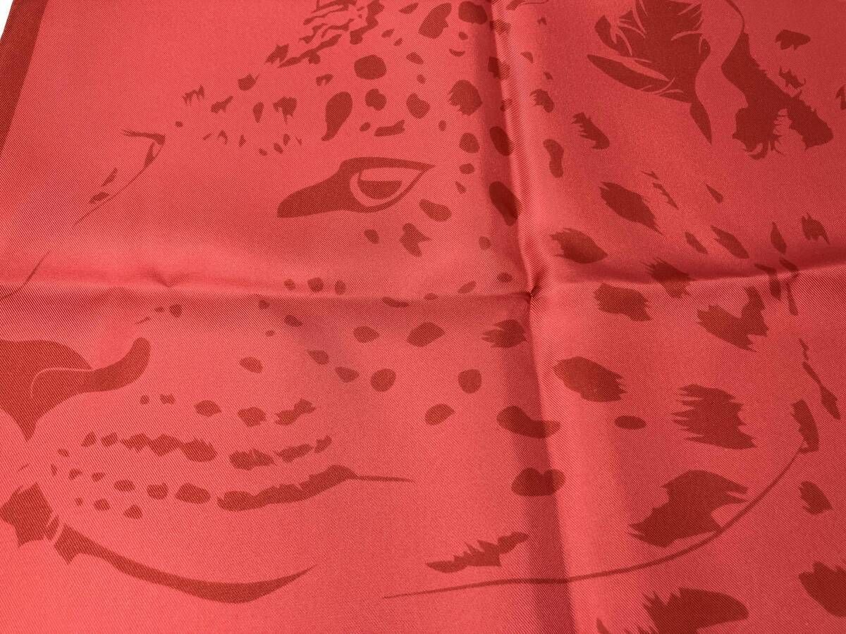 パンサーモチーフスカーフ レッド