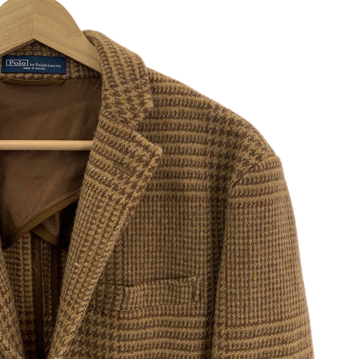 ポロバイラルフローレン　テーラードジャケット　ウール　カシミヤ混　ブラウン系　M POLO BY RALPH LAUREN / ポロバイラルフローレン | グレンチェック
