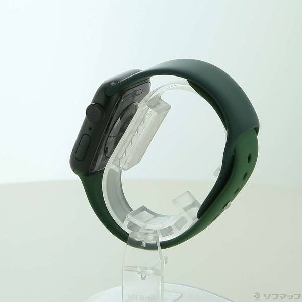 〔 品〕 Apple Watch Series 7 GPS 41 mm グリーンアルミニウムケース クローバースポーツバンド 269