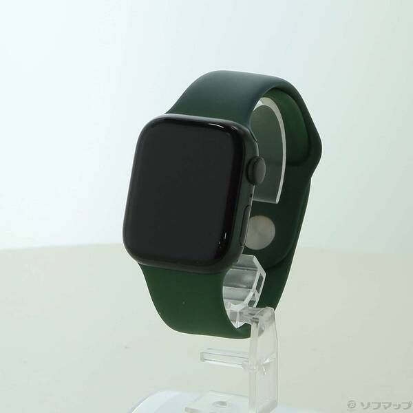 〔 品〕 Apple Watch Series 7 GPS 41 mm グリーンアルミニウムケース クローバースポーツバンド 269