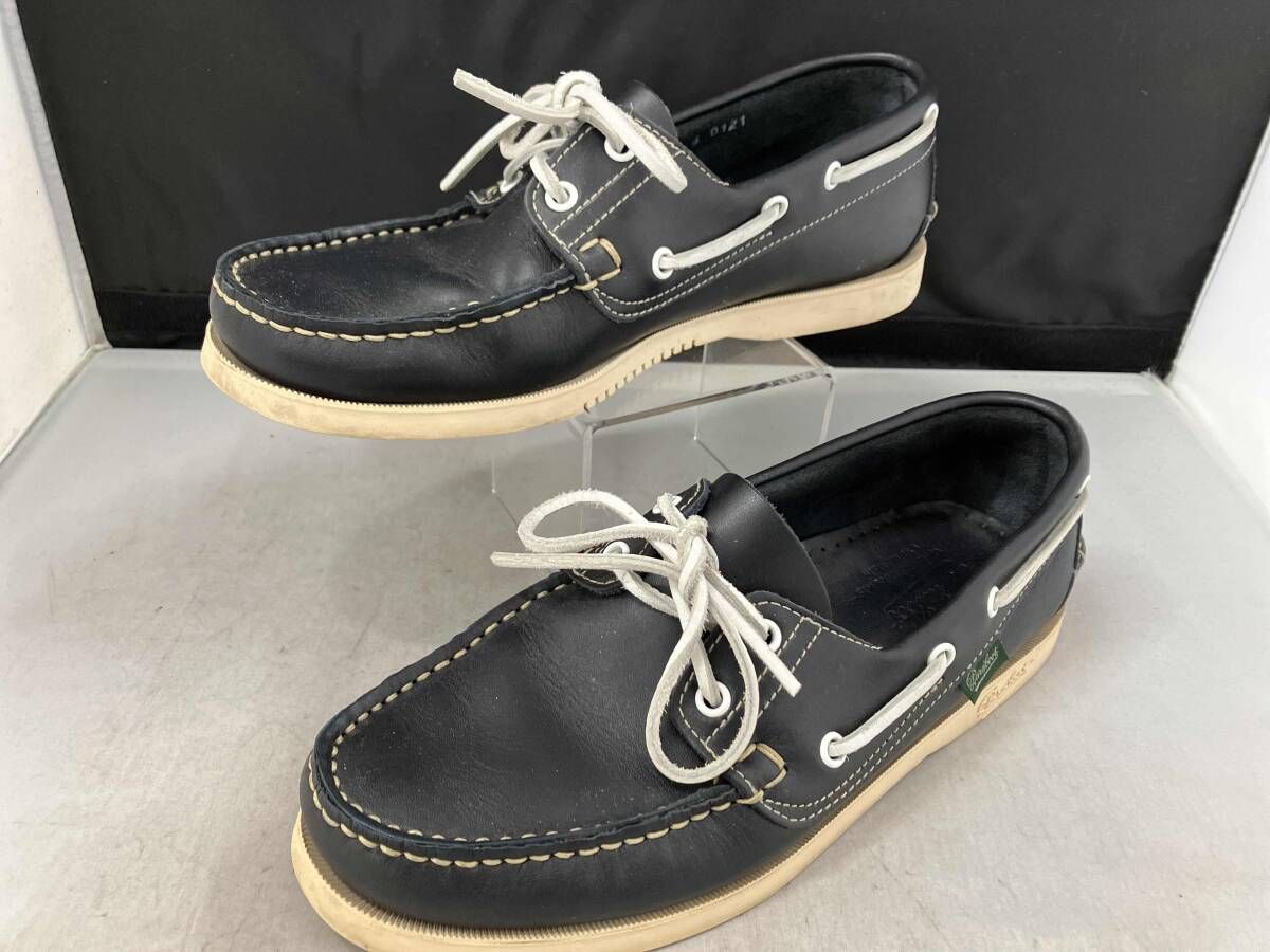 BARTH デッキシューズ サイズ6 約24 cm ネイビー パラブーツ レザー バース 0121