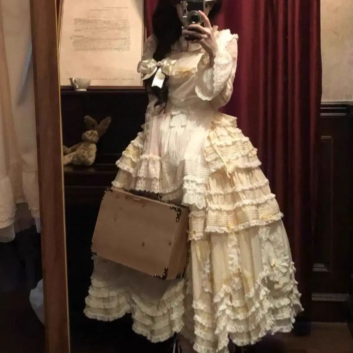 漁師風 ロリータ ファッション 黄色 分離型 ONE PIECE プリント セット