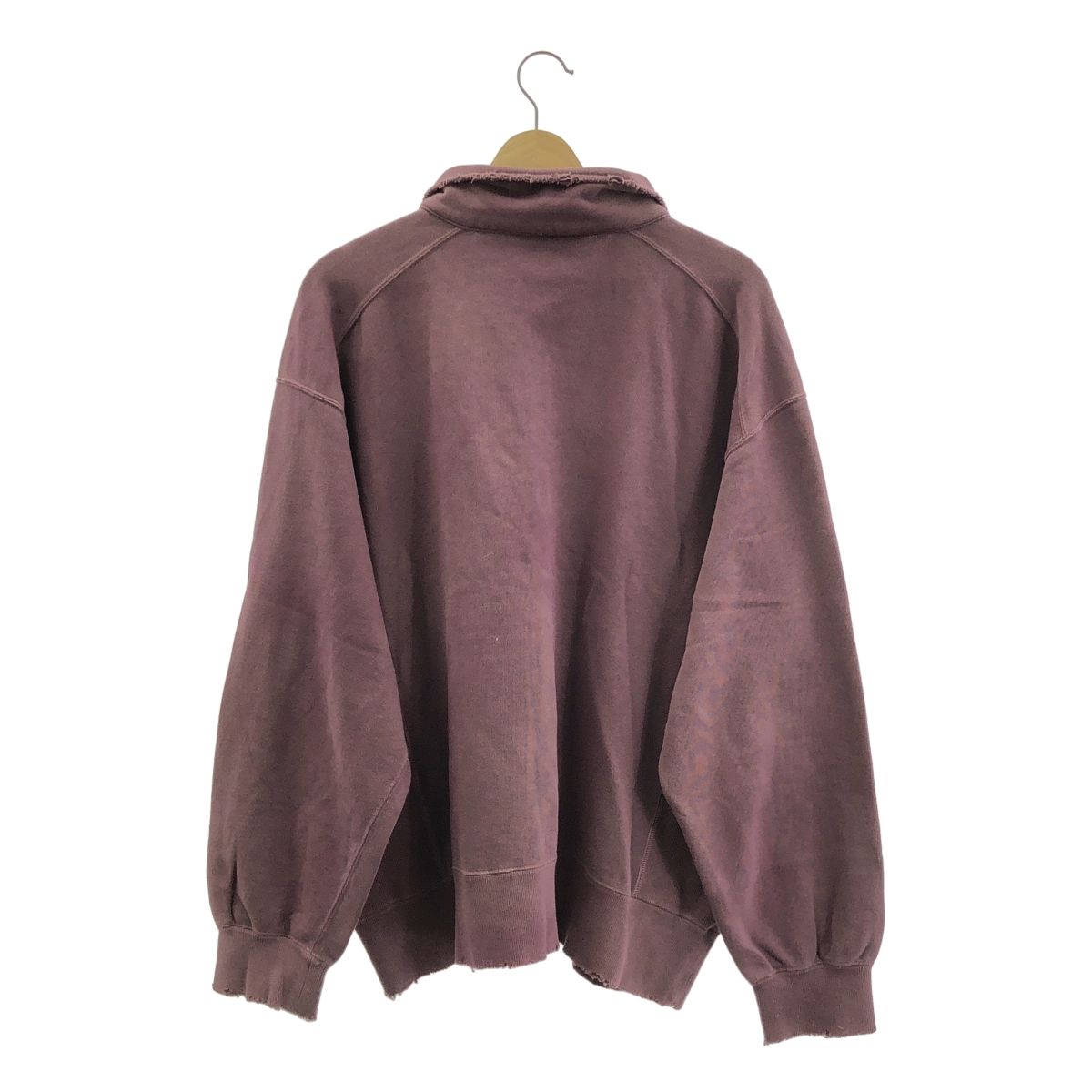 最後価格　ANCELLM アンセルム トレーナー スウェット サイズ2 美品】 ANCELLM / アンセルム | HALF ZIP SWEAT SHIRT / ダメージ加工