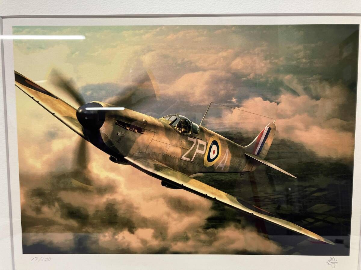 天神英貴 テンジンヒデタカ SpitfireMK 1 作者サインあり サイズ 約59 cm 49 は画像のものが全てです