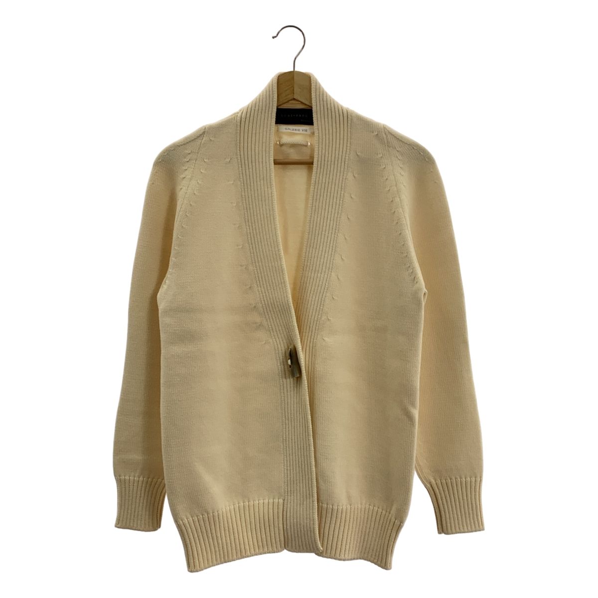 yuri park ユリパーク GALERIE VIE ウール ショール カーディガン アイボリー レディース