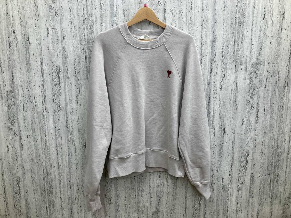 美品☆ami alexandre mattiussi トレーナーベージュ　M AMI Alexandre Mattiussi スウェット トレーナー ベージュ Mサイズ
