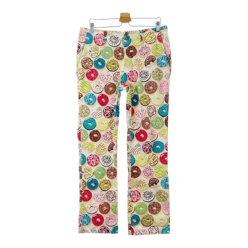サイズ：LL LOUD MOUTH ラウドマウス  ストレッチパンツ ドーナッツ 総柄 ベージュ系 [240101590663] ゴルフウェア メンズ ストスト