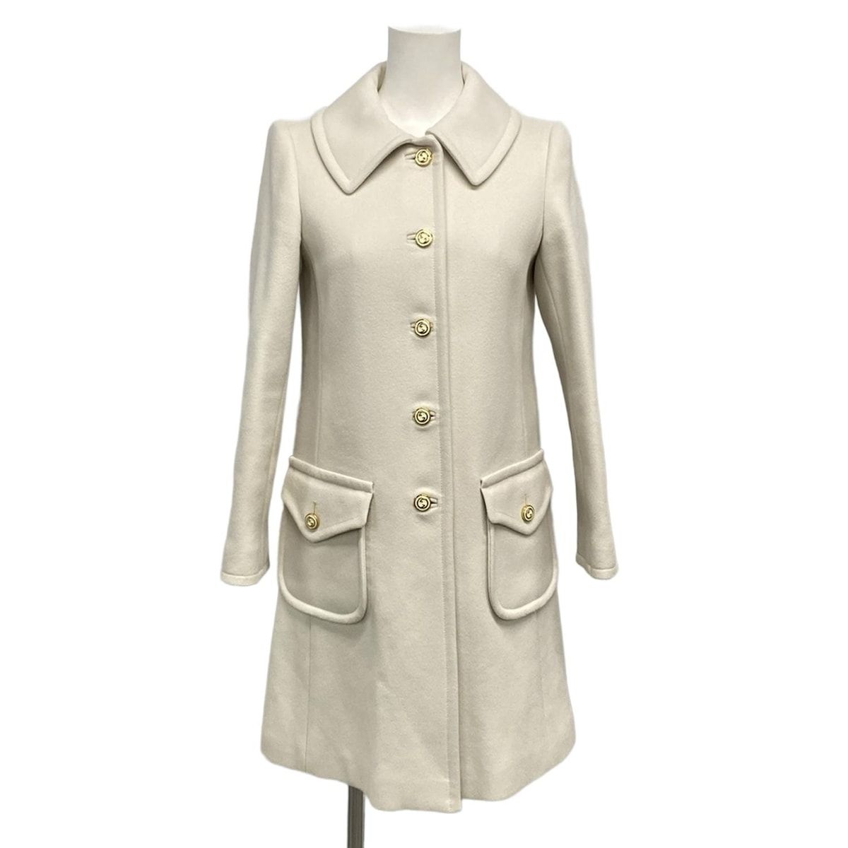 GUCCI(グッチ) コート サイズ38 S レディース - 626300 アイボリー