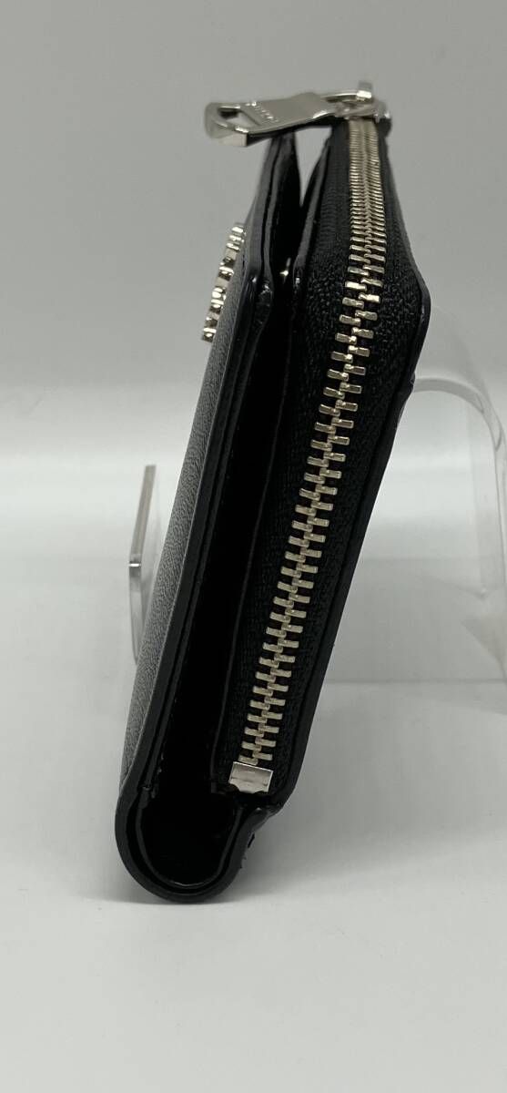 russet ラシット 二つ折り財布 レザー 牛革 ブラック L字ファスナー