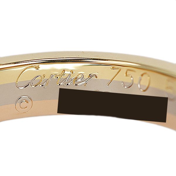 カルティエ トリニティ ウェディング リング K 18イエローゴールド 18ホワイトゴールド 18ピンクゴールド CARTIER 50 スリー ゴールド 地金のみ 石なし 宝正 903696