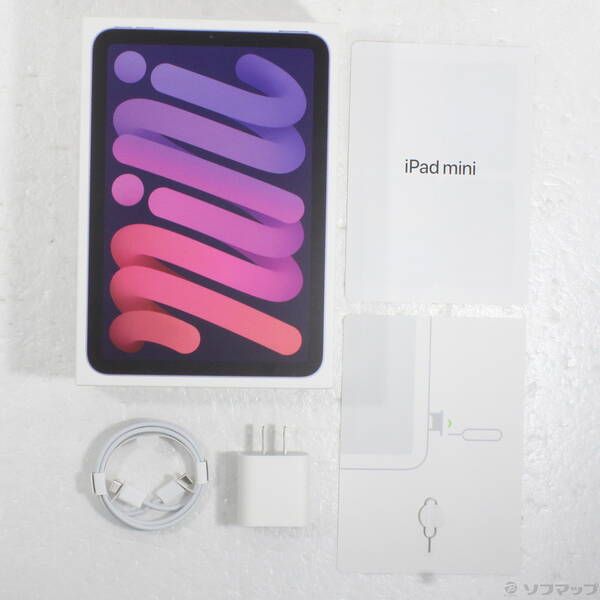  〔 品〕 iPad mini 第6世代 256 GB パープル MK 8 K 3 J A SIMフリー 344 iPad本体 タブレット
