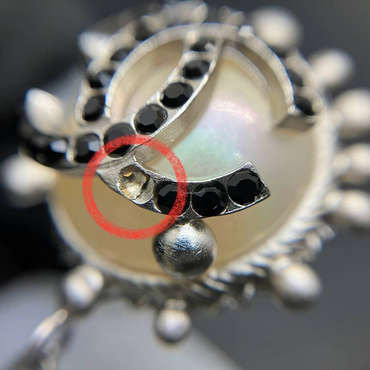 CHANEL シャネル ココマーク デザイン ピアス 片方のみ 02 C シルバー