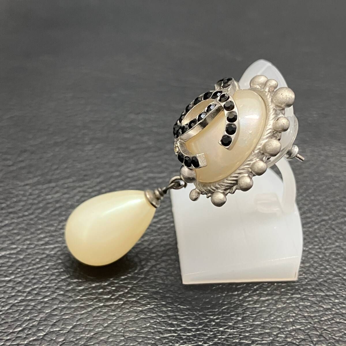 CHANEL シャネル ココマーク デザイン ピアス 片方のみ 02 C シルバー