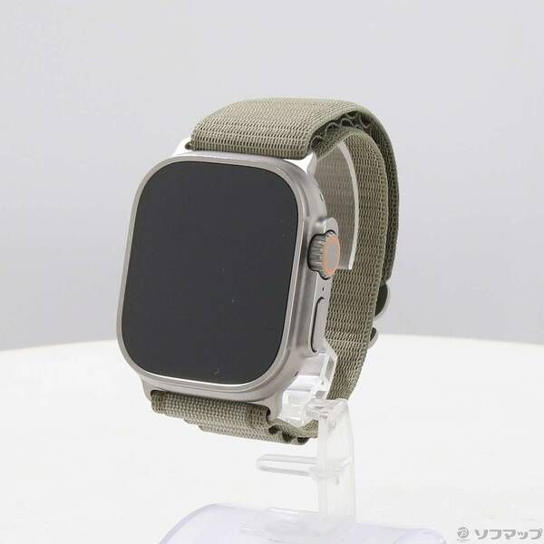 〔 品〕 Apple Watch Ultra 2 GPS Cellular 49 mm チタニウムケース オリーブアルパインループ 348
