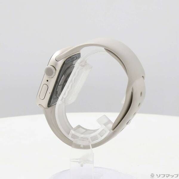 〔 品〕 Apple Watch Series 7 GPS 41 mm スターライトアルミニウムケース スターライトスポーツバンド 198