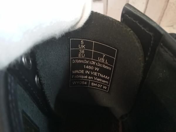  Dr.Martens ドクターマーチン ショートブーツ 1460 W 8ホール 24.0 cm ブラック その他 ブーツ