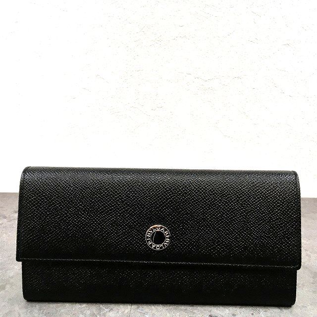 310 み BVLGARI 長財布 ブラック き