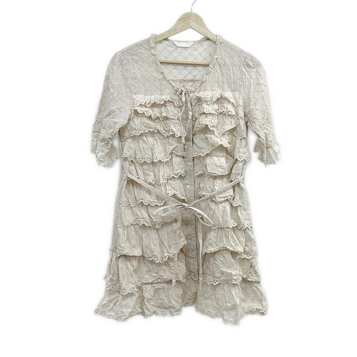 PINK HOUSE ピンクハウス ワンピース レディース - ライトピンク 半袖 ひざ丈 シャツワンピ