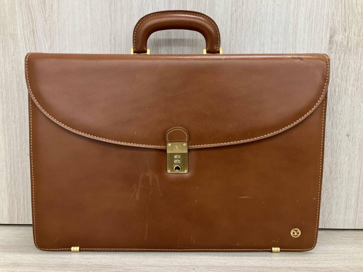 VALENTINO GARAVANI ブリーフケース ビジネス ダイヤル錠 ブラウン 茶色 メンズ ウ゛ァレンティノ ガラバーニ