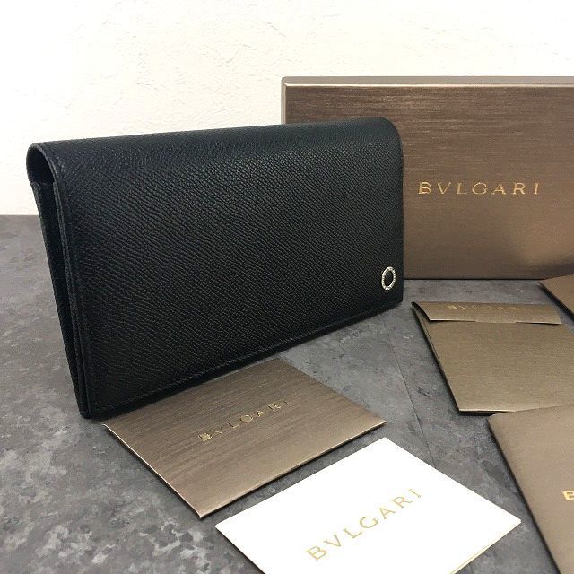 132 み BVLGARI 長財布 ブラック ブルガリブルガリ き