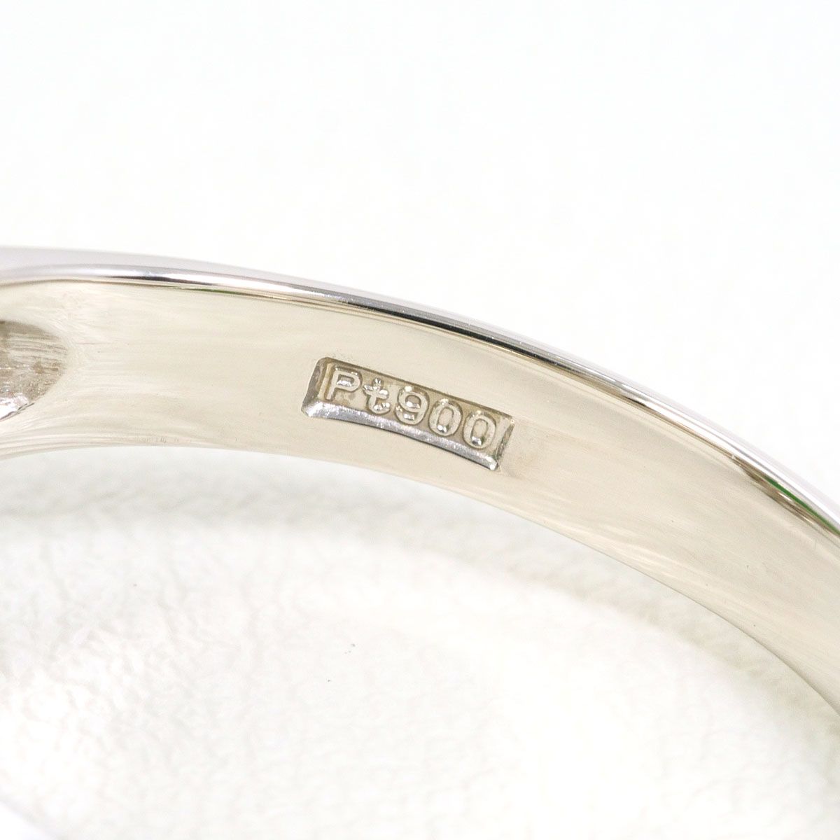 PT900/プラチナ リング・指輪 14号 天然ヒスイ(ジェーダイト