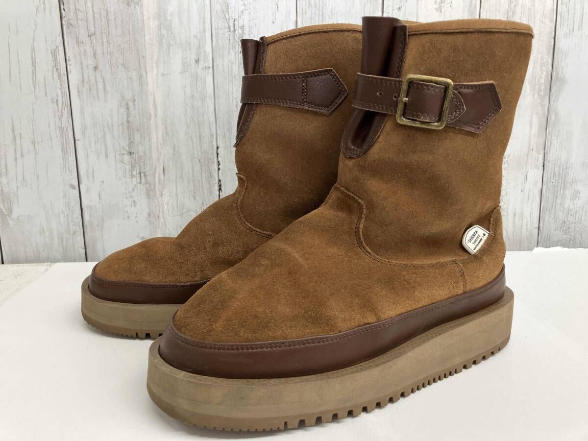 SUICOKE ムートンブーツ スイコック レザーブーツ ブラウン size 23㎝