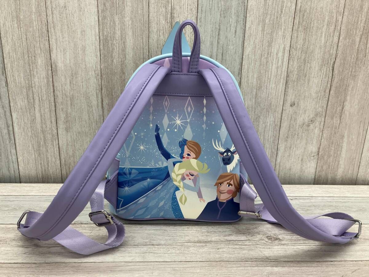  Loungefly ラウンジフライ リュック ミニバックパック キッズ パープル ライトブルー アナと雪の女王 リュック バッグ
