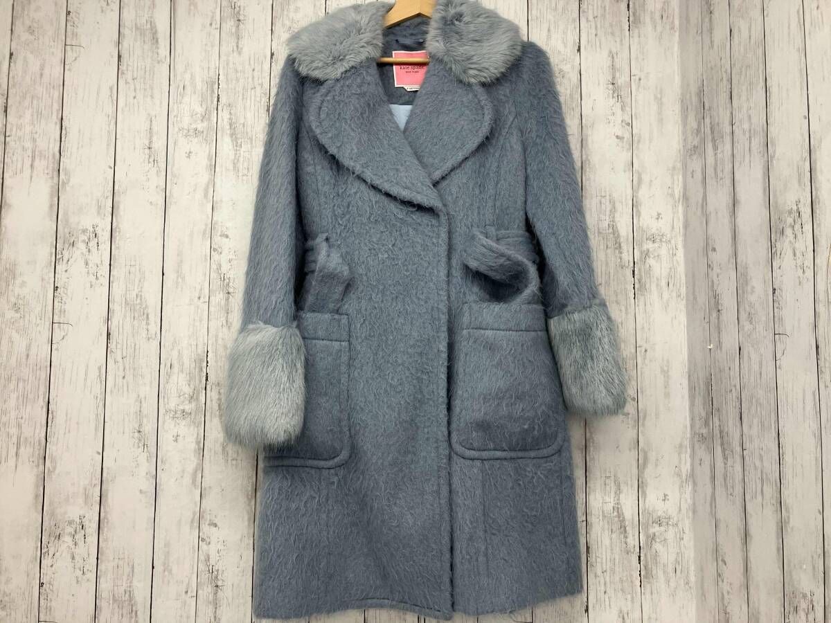 kate spade ケイトスペード ファートレンチコート ライトブルー 洋服
