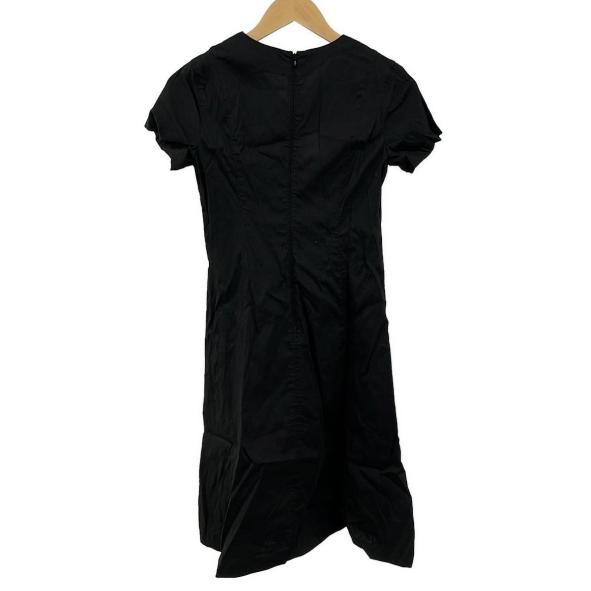 theory luxe セオリーリュクス ワンピース サイズ032 XS レディース - 黒 Vネック 半袖 ひざ丈