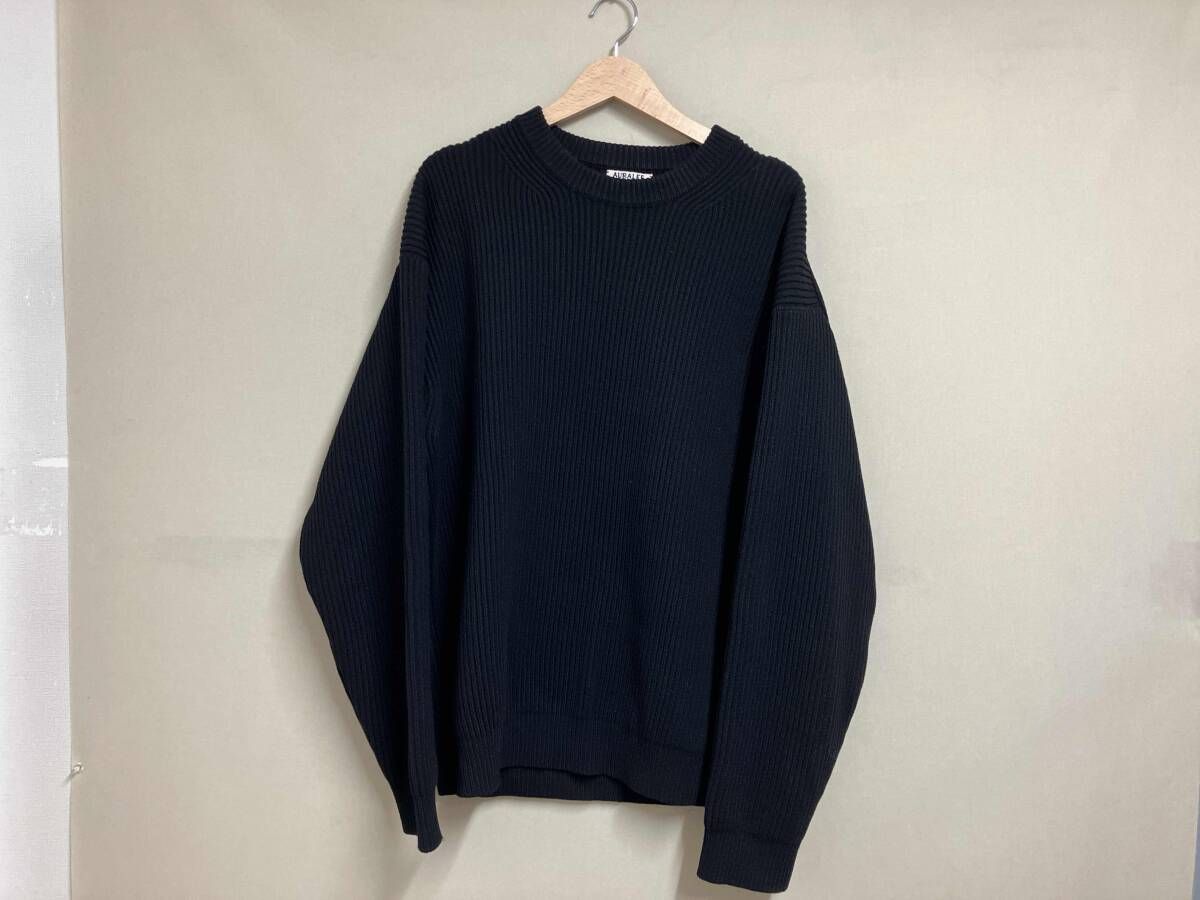 AURALEE オーラリー SUPER FINE WOOL RIB KNIT BIG P/O スーパー